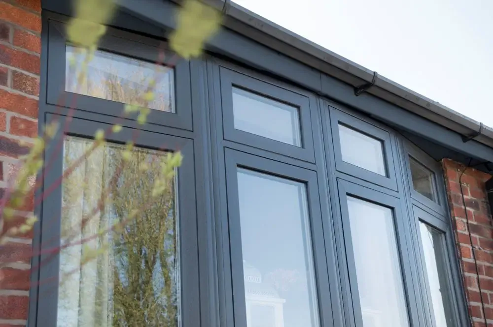 Double glazed uPVC window frames on a UK home