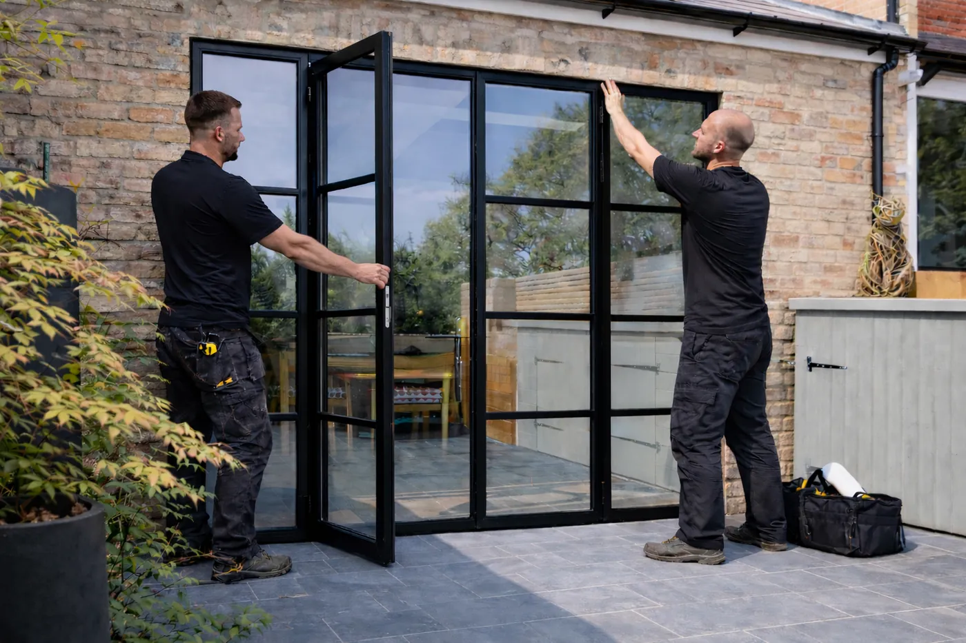 Local window installer in hi-vis (team photo)